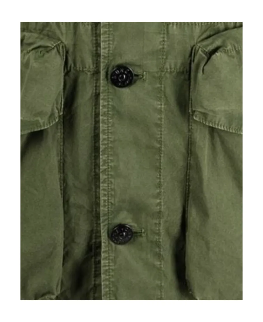 Logo-Patch Button-Fastening Jacket
