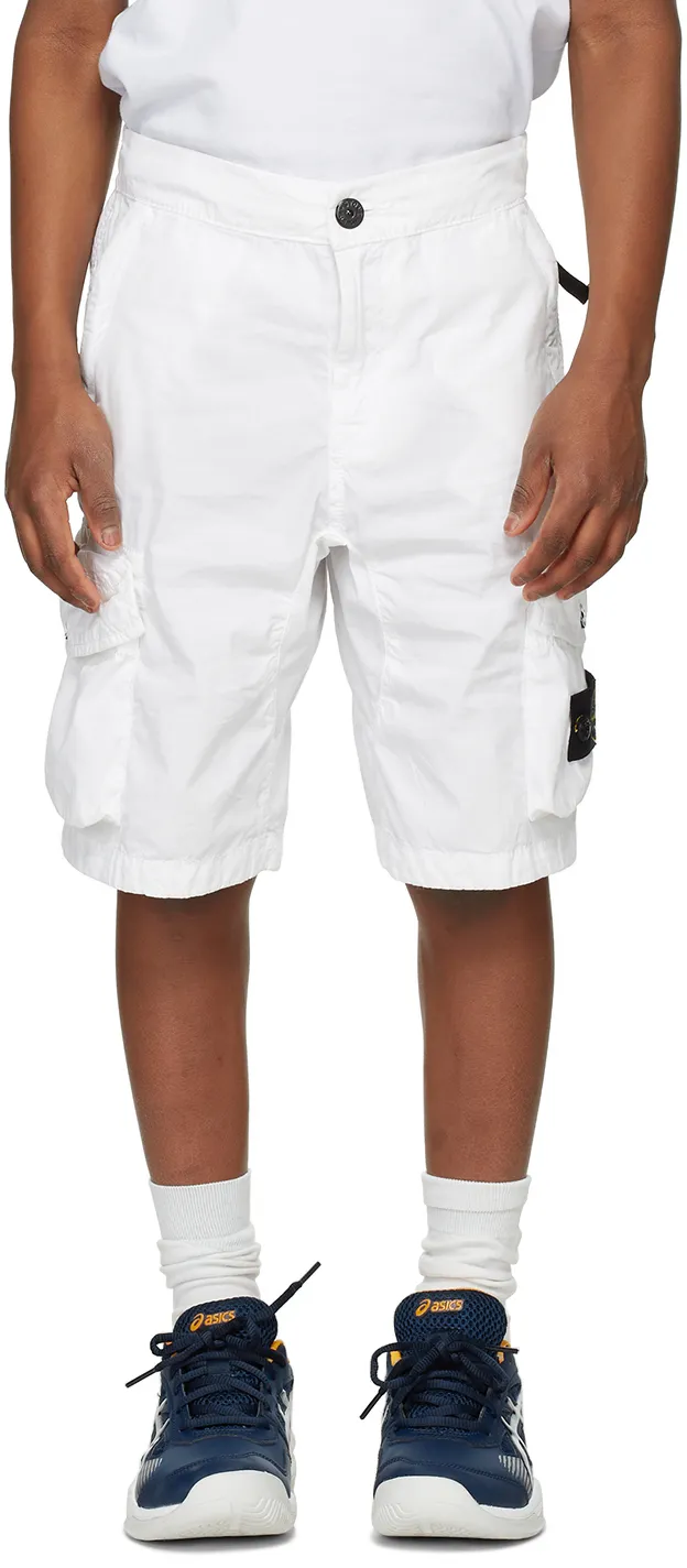 Teen Compass-Motif Multi-Pocket Cargo Shorts