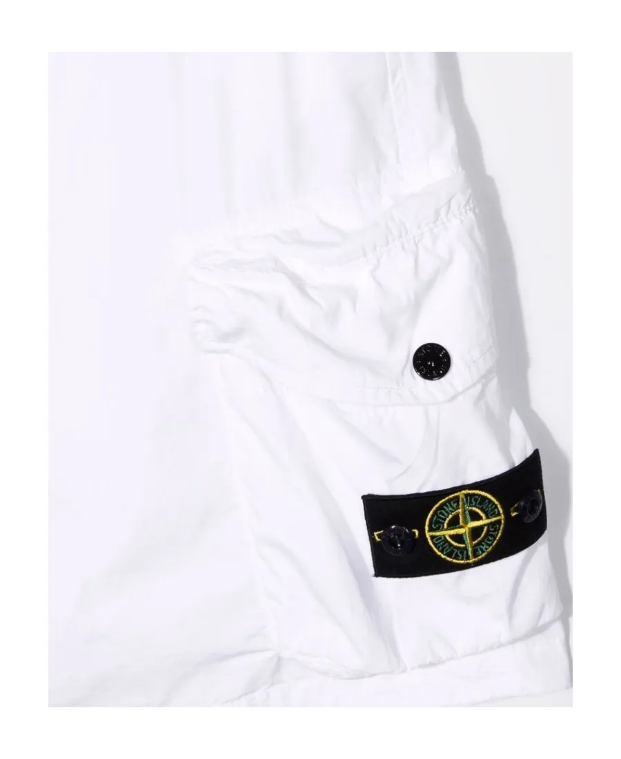 Teen Compass-Motif Multi-Pocket Cargo Shorts