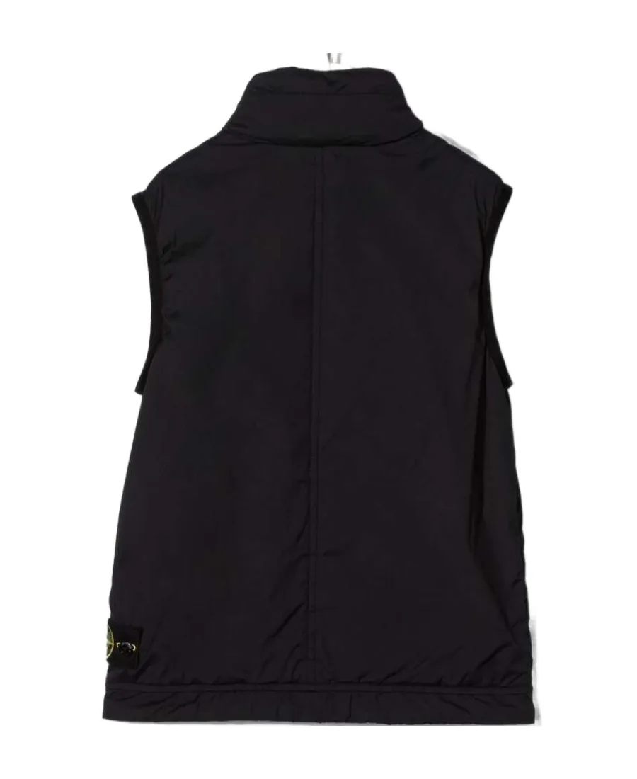 Logo Patch Zipped Gilet Jacket