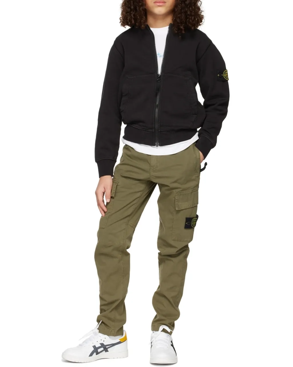 Junior Zip-Up Logo Patch Hoodie