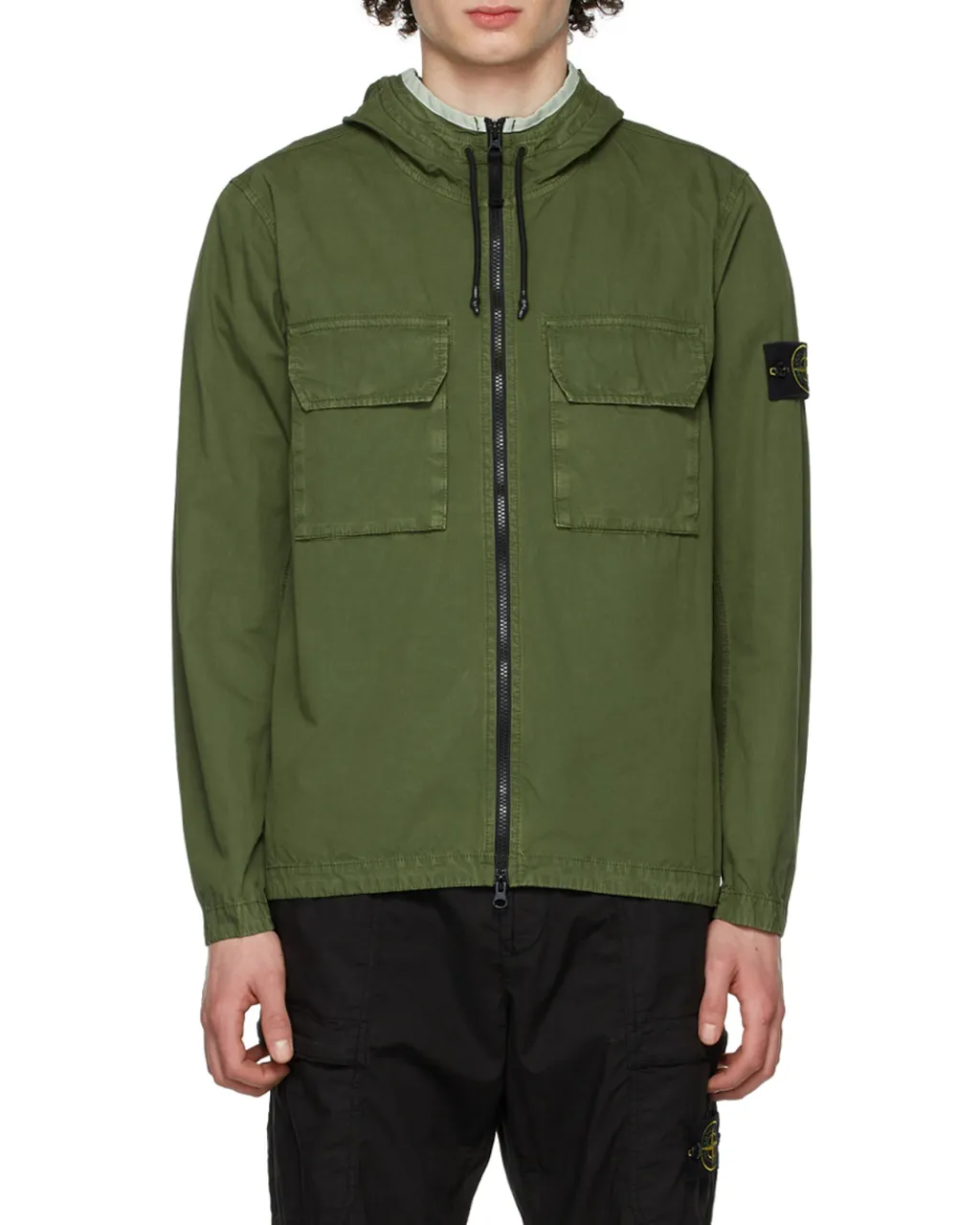 Compass-Badge Hooded Jacket