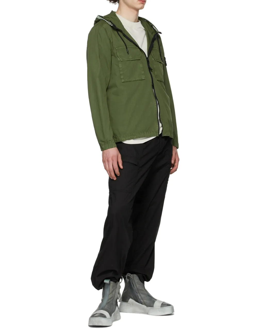 Compass-Badge Hooded Jacket