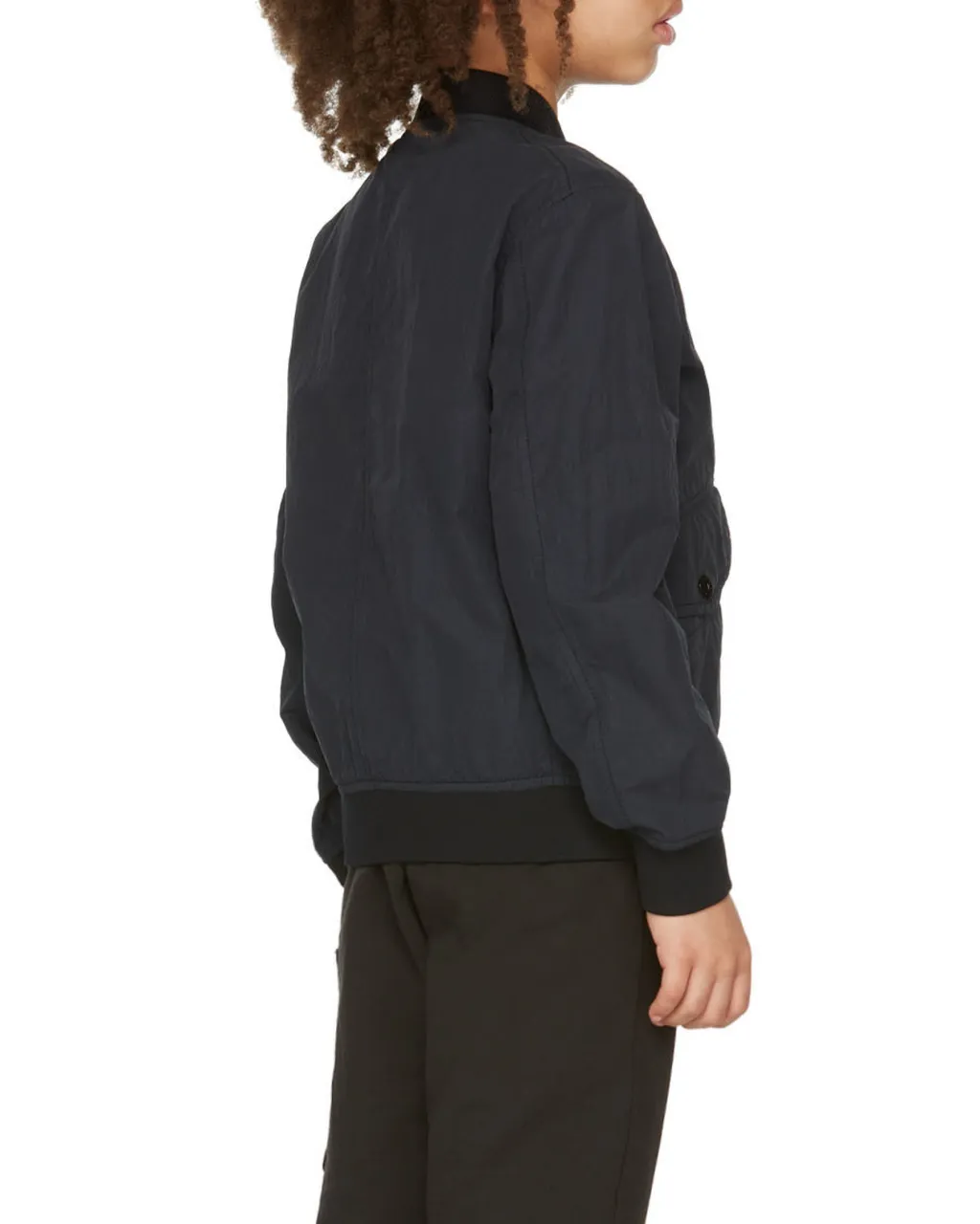 Logo Patch Zip-Up Bomber Jacket