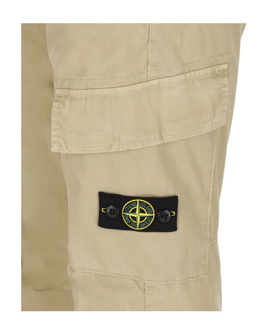 Teen Compass-Motif Cotton Cargo Trousers