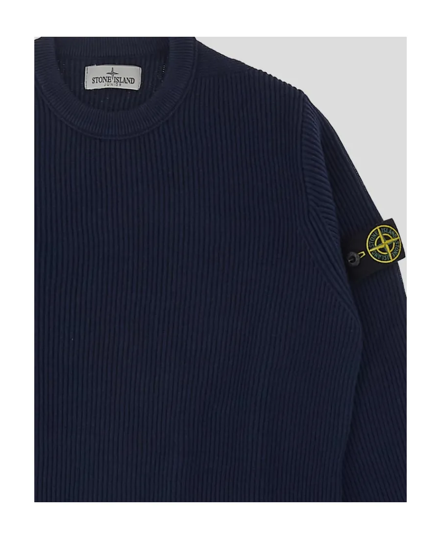 Junior Logo Patch Crewneck Sweater