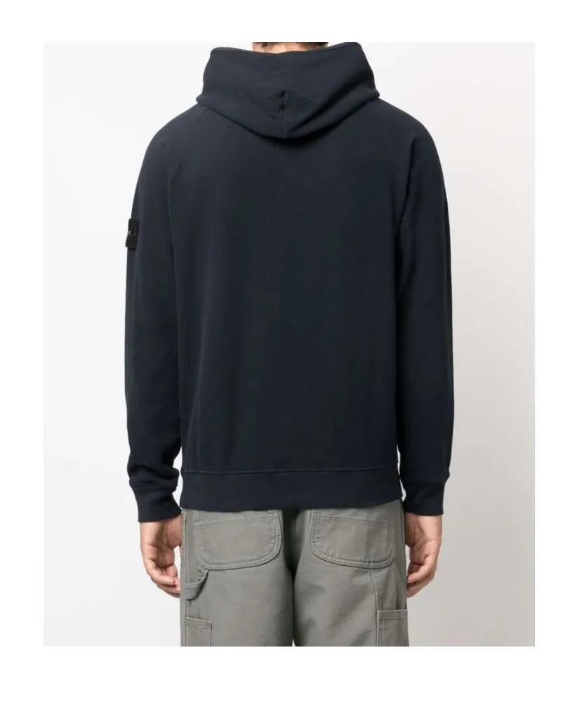 Compass-Patch Long Sleeved Hoodie