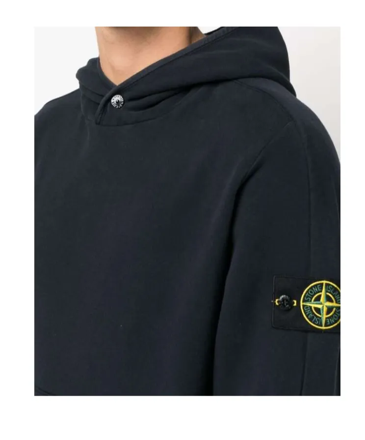 Compass-Patch Long Sleeved Hoodie
