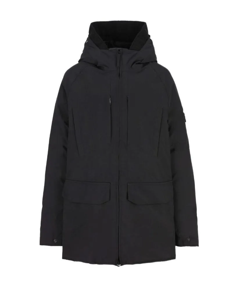 Logo Patch Hooded Jacket