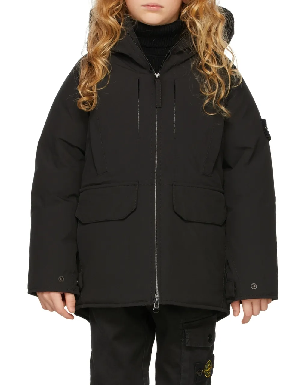 Logo Patch Hooded Jacket