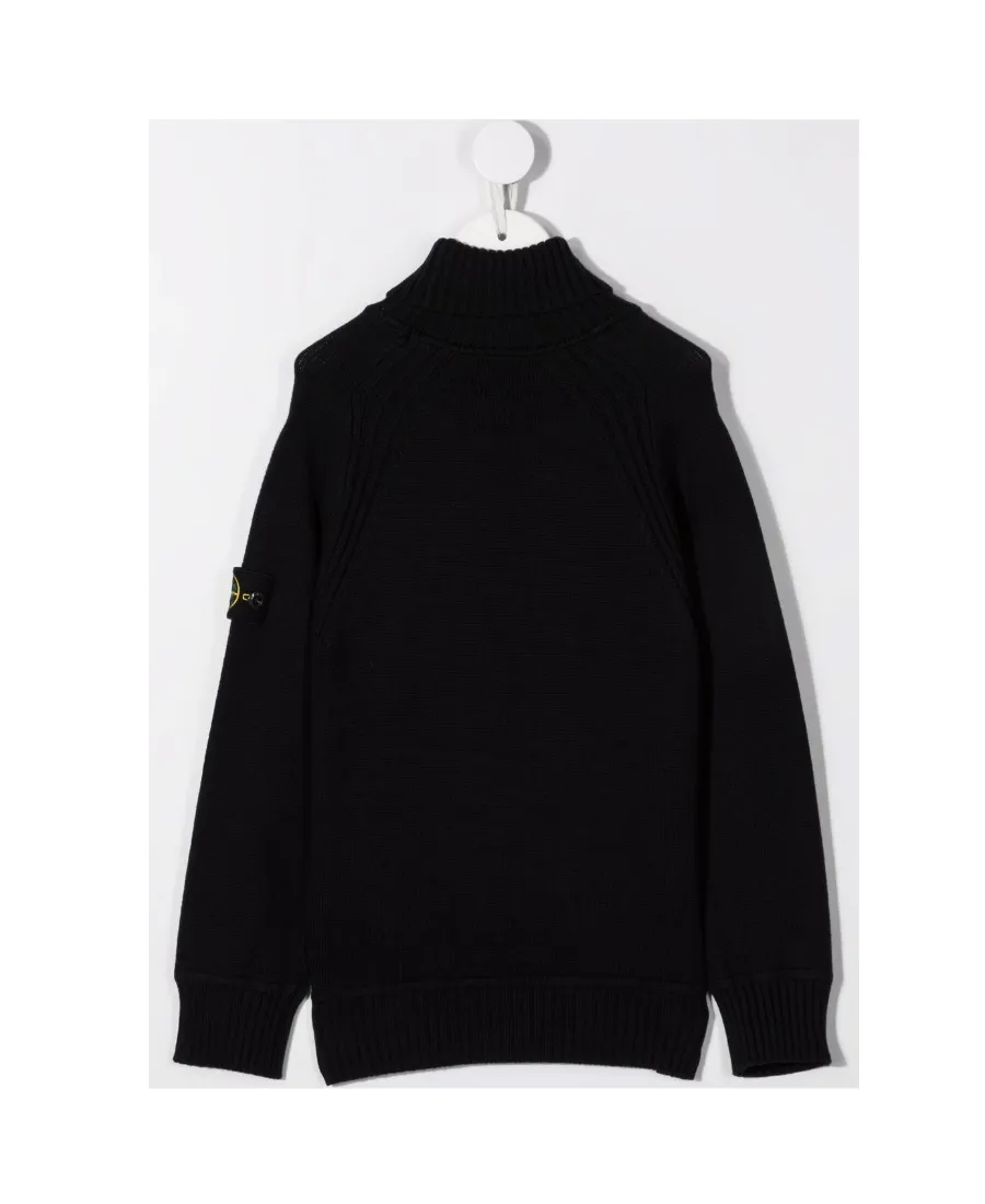 Logo Patch Roll-Neck Knitted Jumper