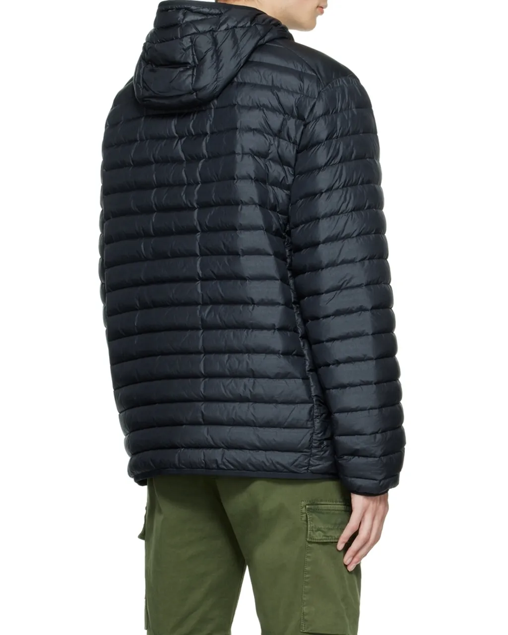 Logo Patch Lightweight Hooded Down Jacket