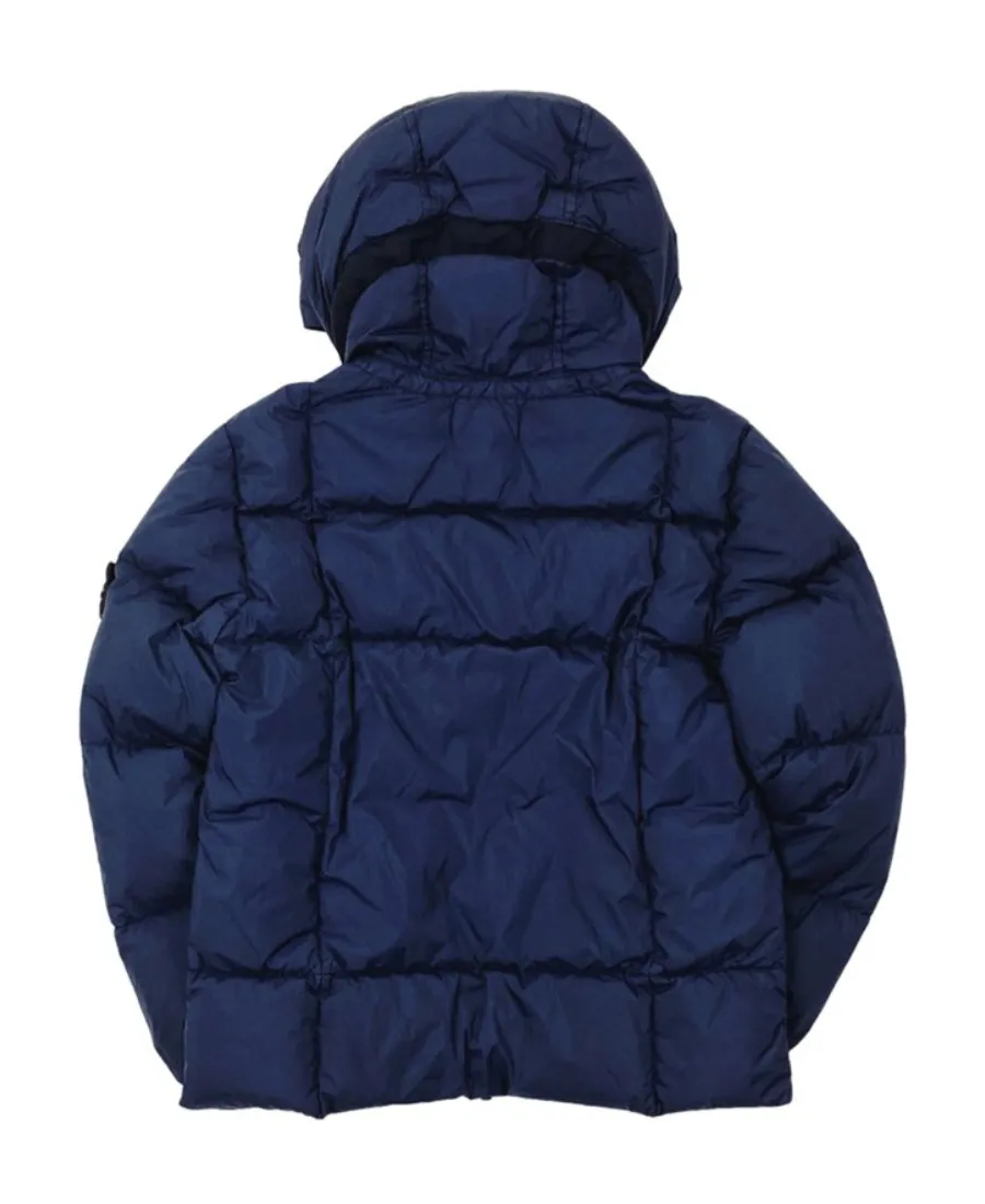 Zipped Hooded Down Jacket