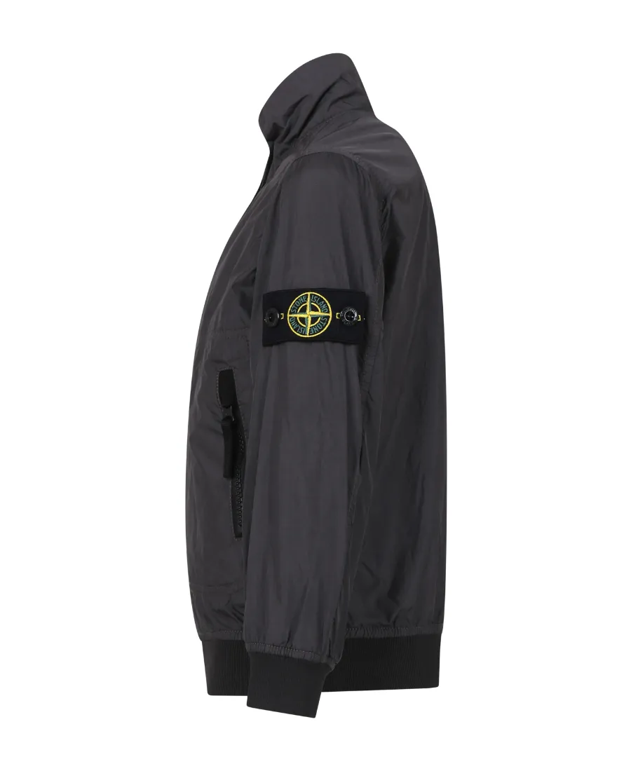 Junior Compass-Badge Zipped Bomber Jacket