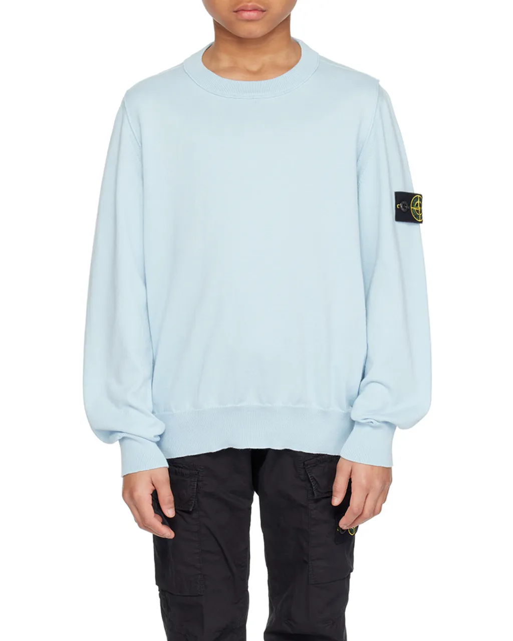 Compass-Motif Crewneck Jumper