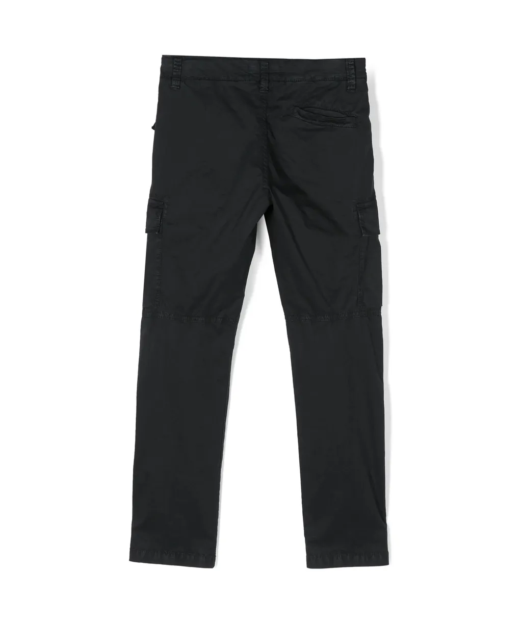 Compass-Patch Straight-Leg Cargo Trousers