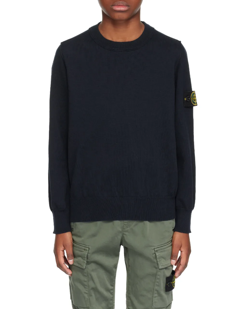Junior Compass-Motif Crewneck Jumper