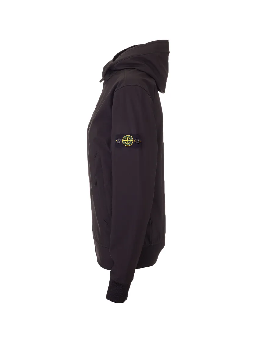 Logo Patch Hooded Jacket