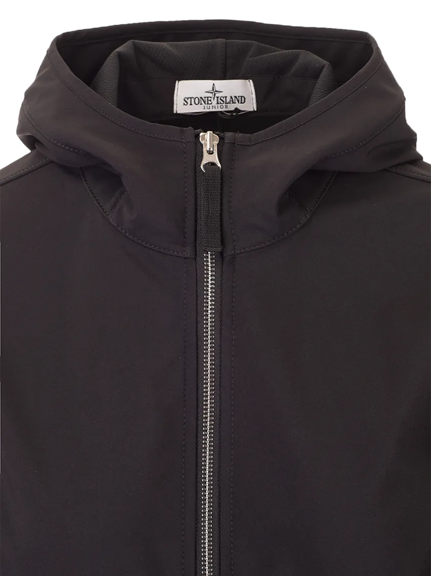 Logo Patch Hooded Jacket