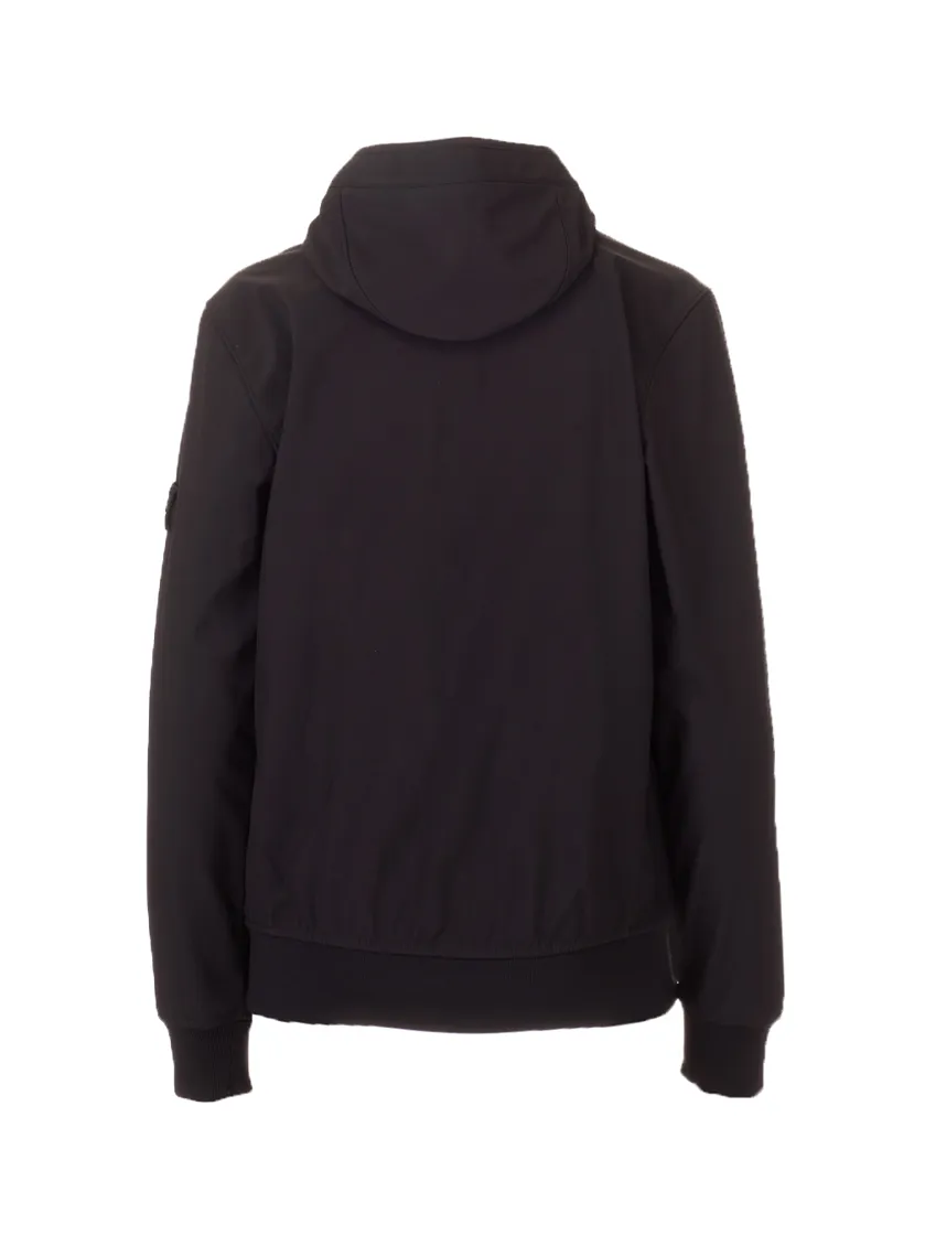 Logo Patch Hooded Jacket
