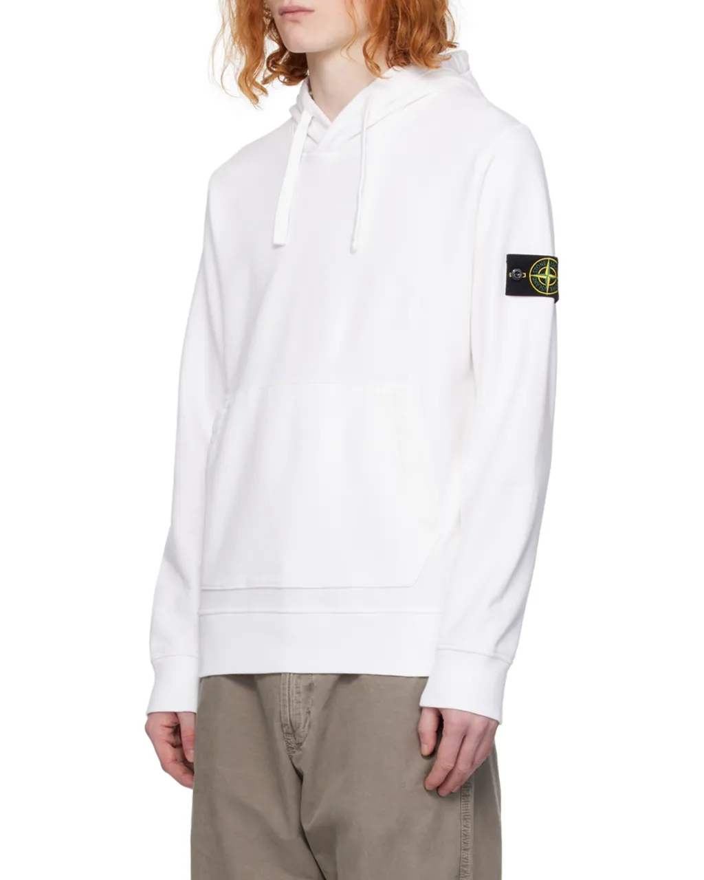 Logo Patch Drawstring Hoodie