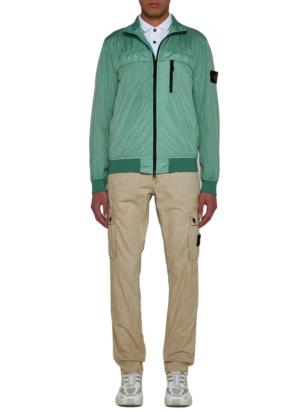 High-Neck Zipped Jacket