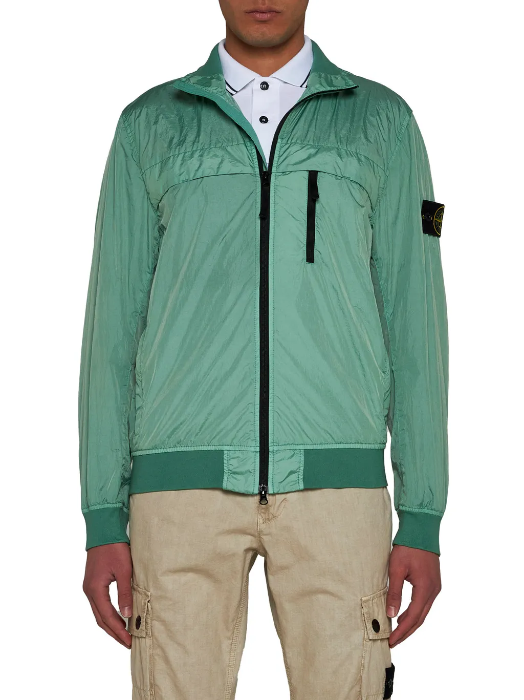 High-Neck Zipped Jacket