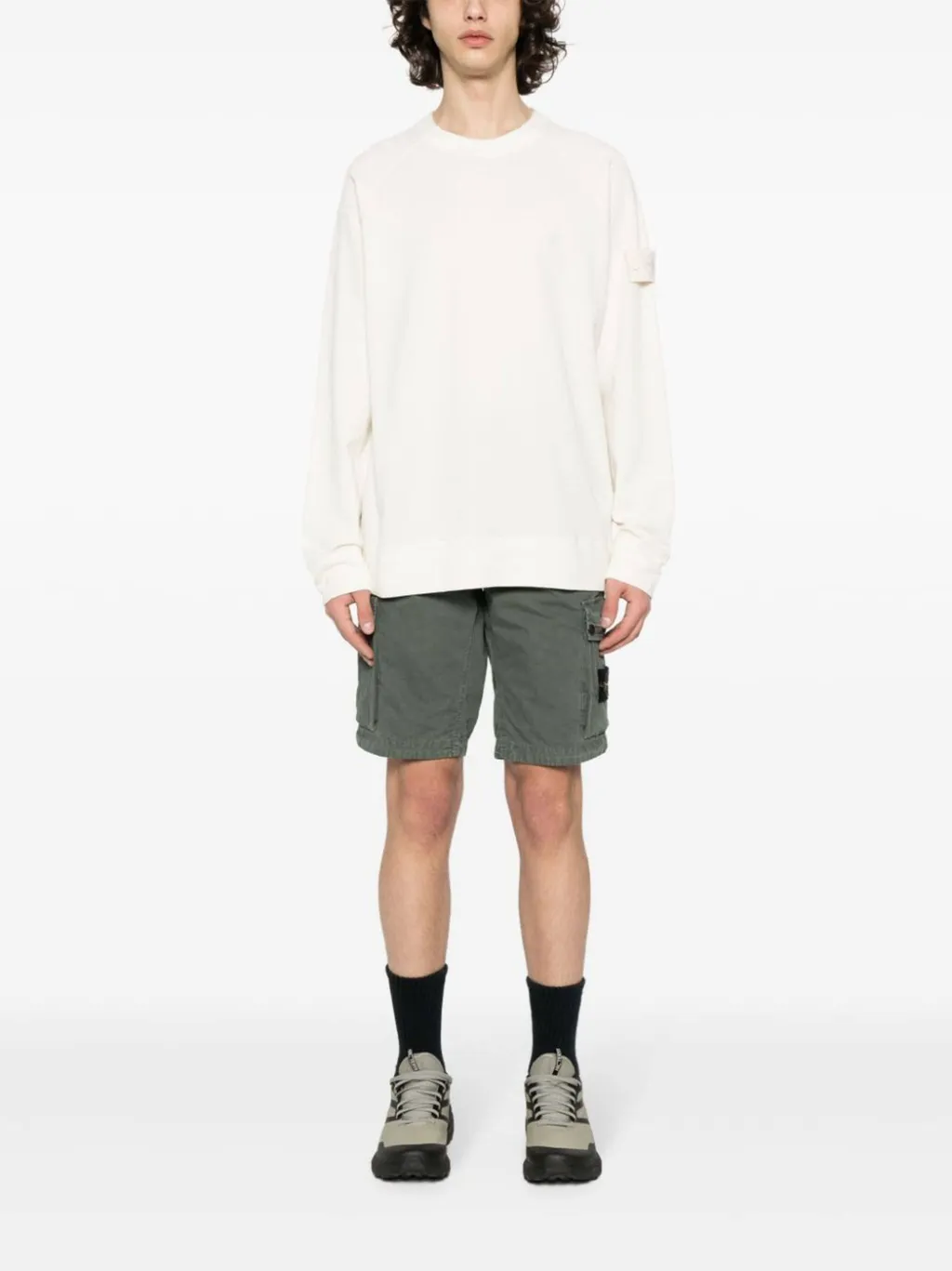Logo Patch Knee-High Shorts