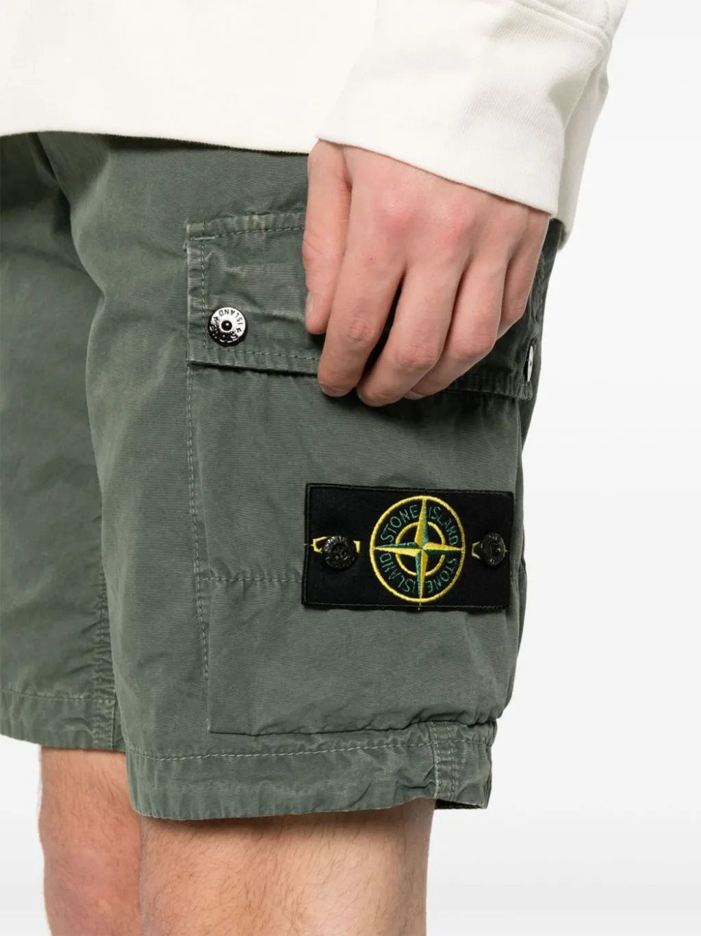 Logo Patch Knee-High Shorts