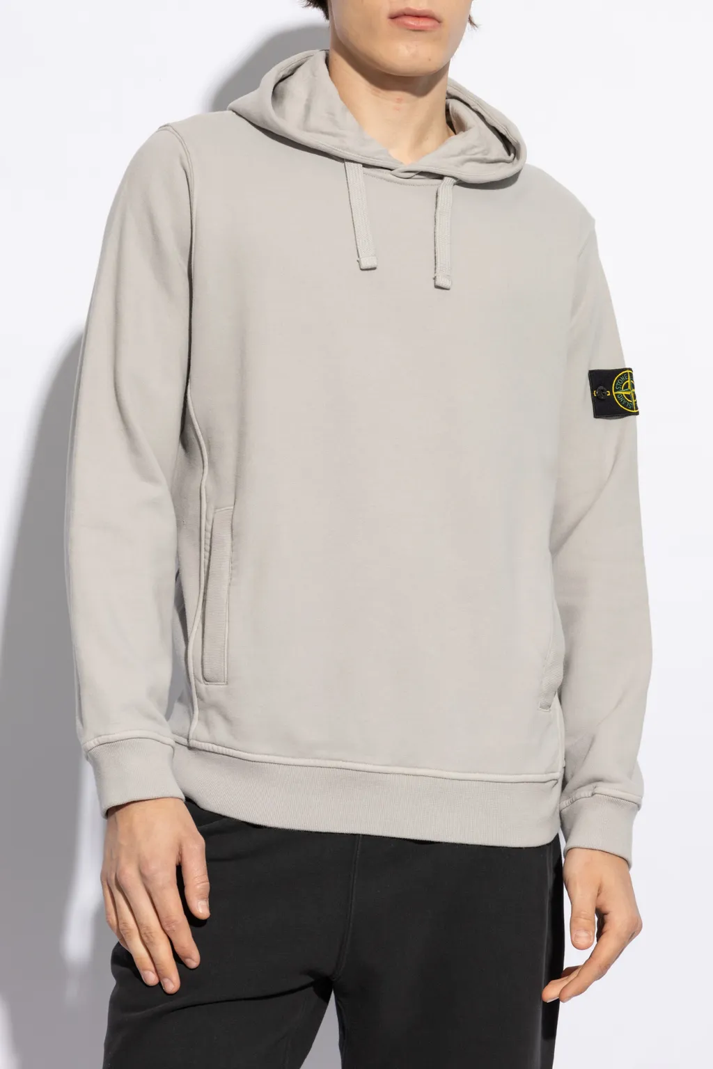 Logo Patch Drawstring Hoodie