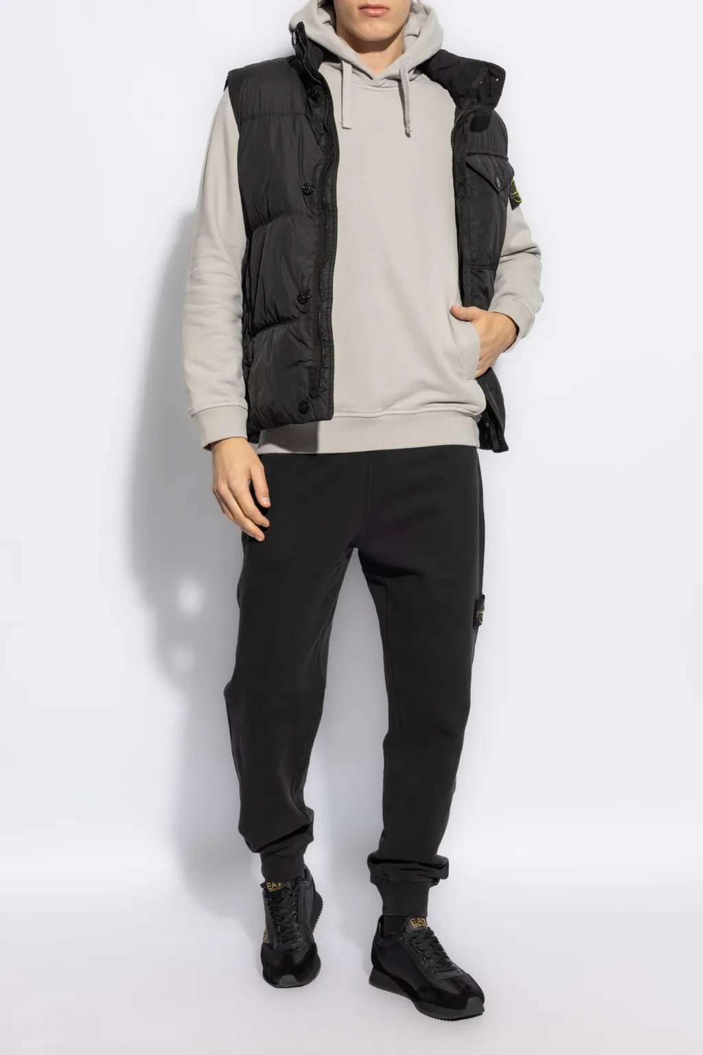 Logo Patch Drawstring Hoodie