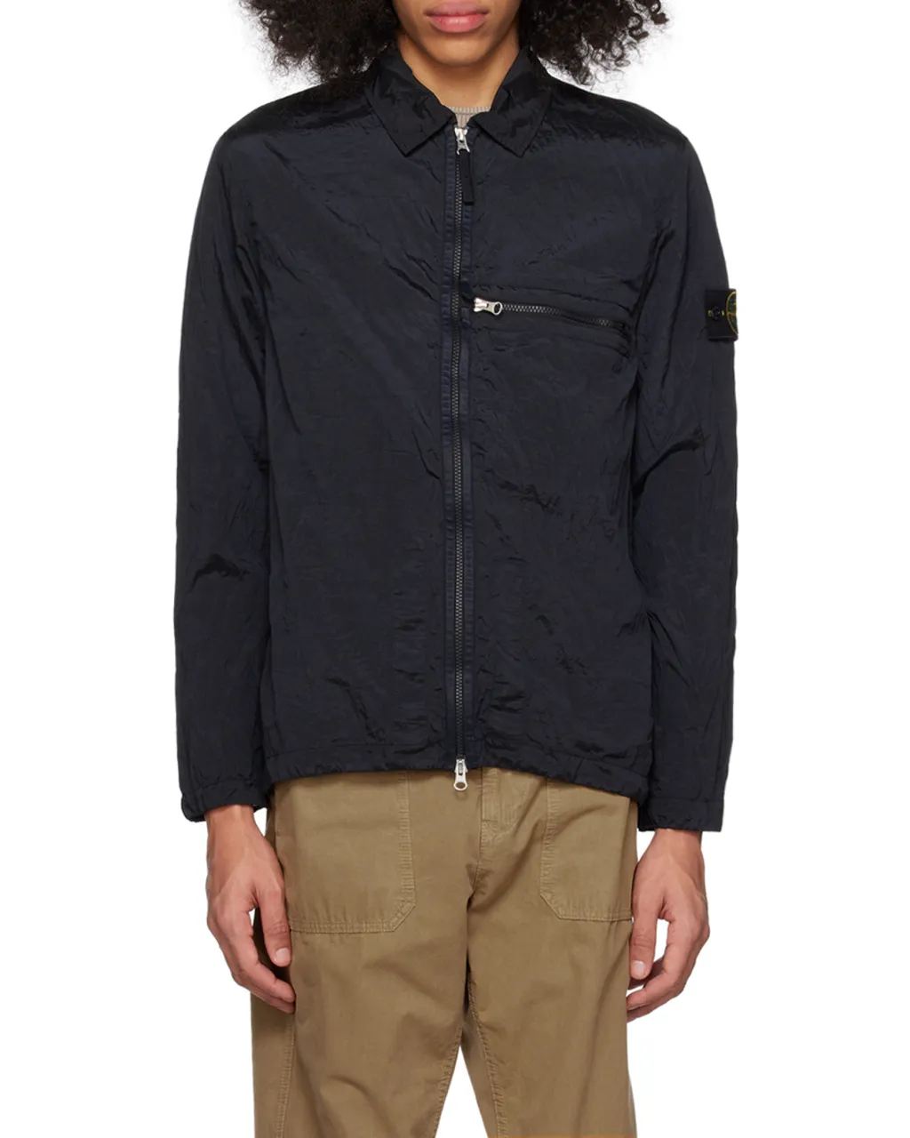 Compass-Patch Zip-Up Jacket