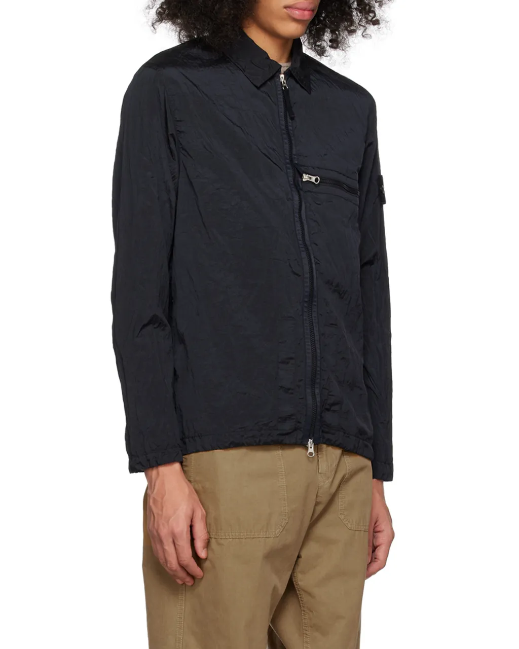 Compass-Patch Zip-Up Jacket