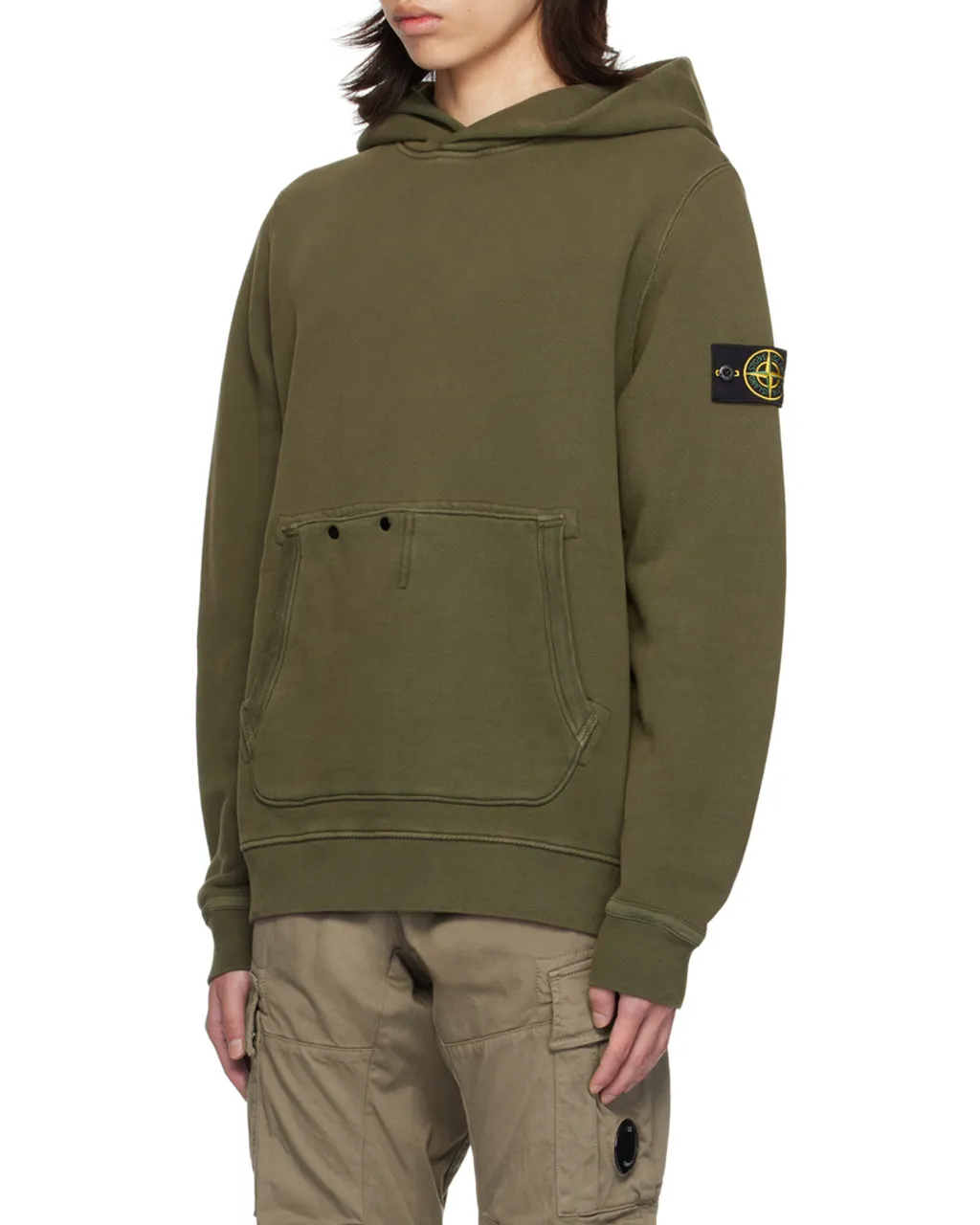 Long-Sleeved Compass Patch Hoodie