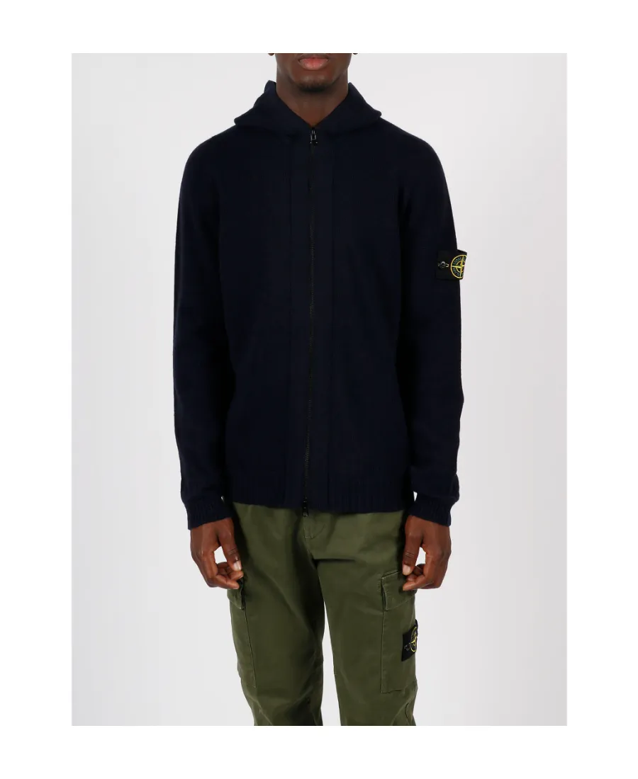 Wool-Blend Knitted Hoodie