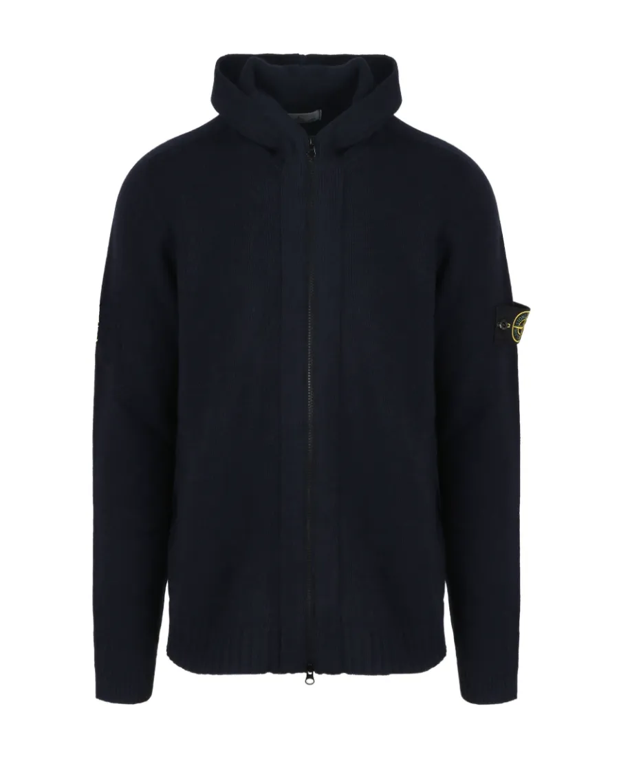 Wool-Blend Knitted Hoodie