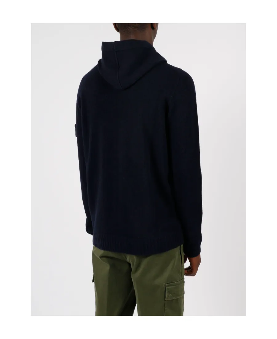 Wool-Blend Knitted Hoodie