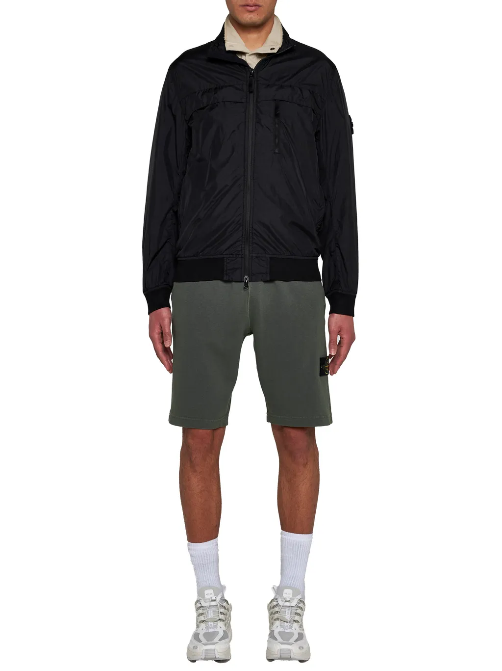Logo Patch Drawstring Bermuda Shorts