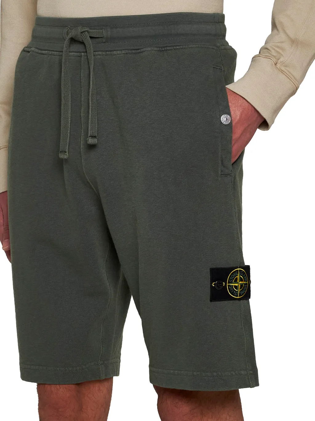 Logo Patch Drawstring Bermuda Shorts