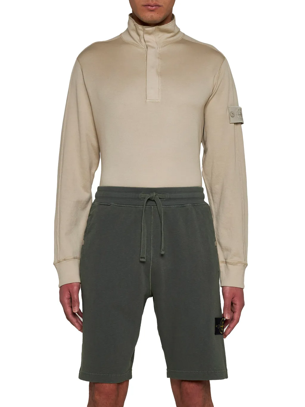Logo Patch Drawstring Bermuda Shorts