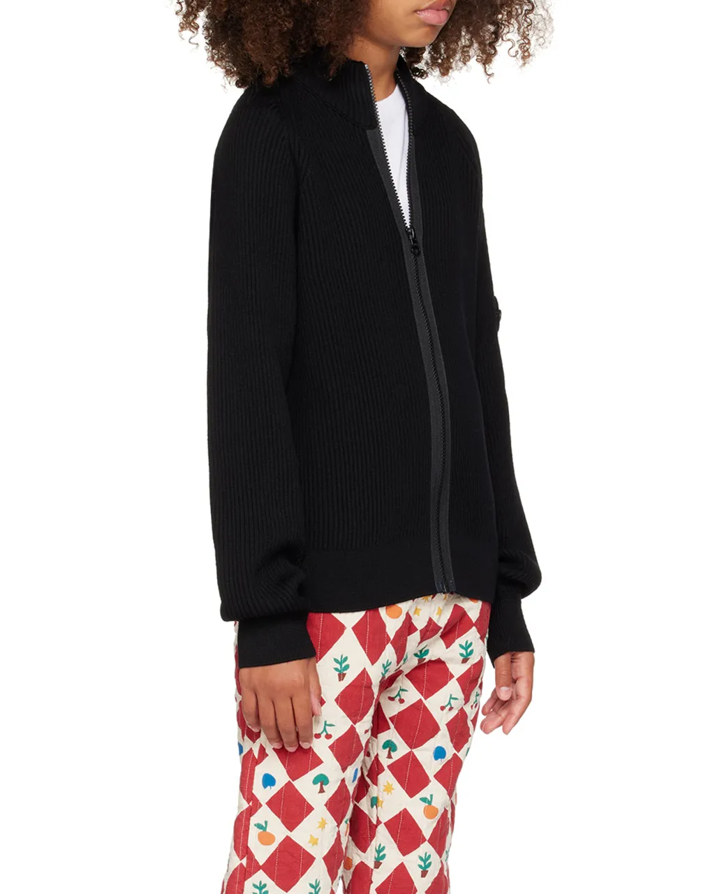 Compass-Badge Raglan Zipped Cardigan