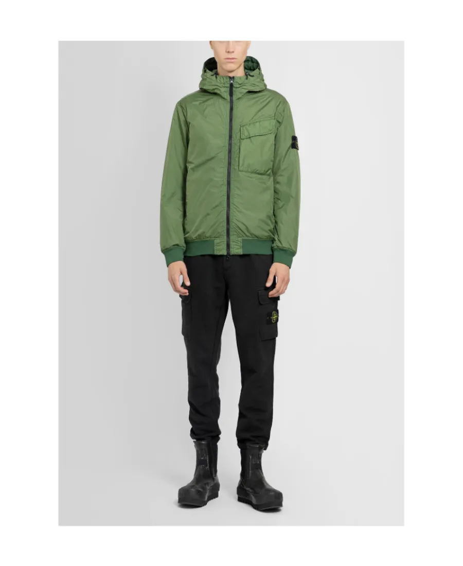 Logo-Patch Zip-Fastening Jacket