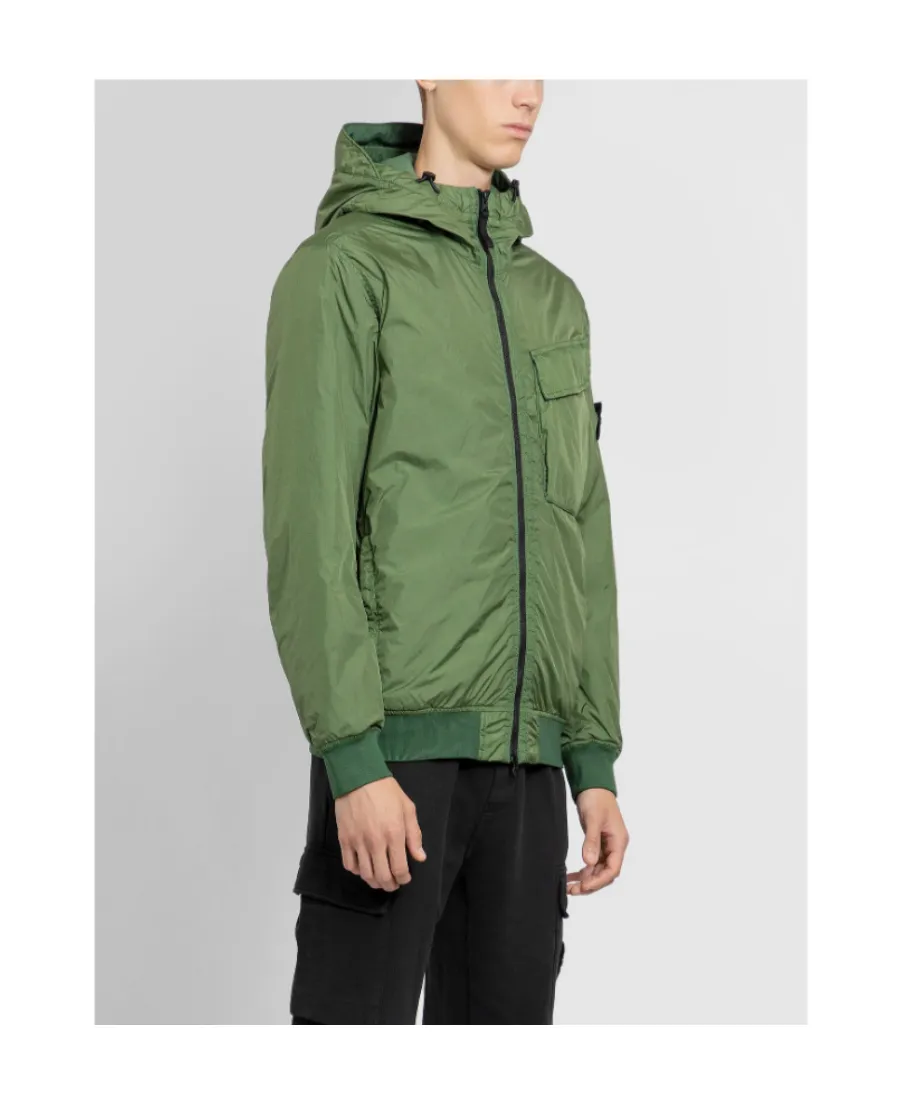 Logo-Patch Zip-Fastening Jacket