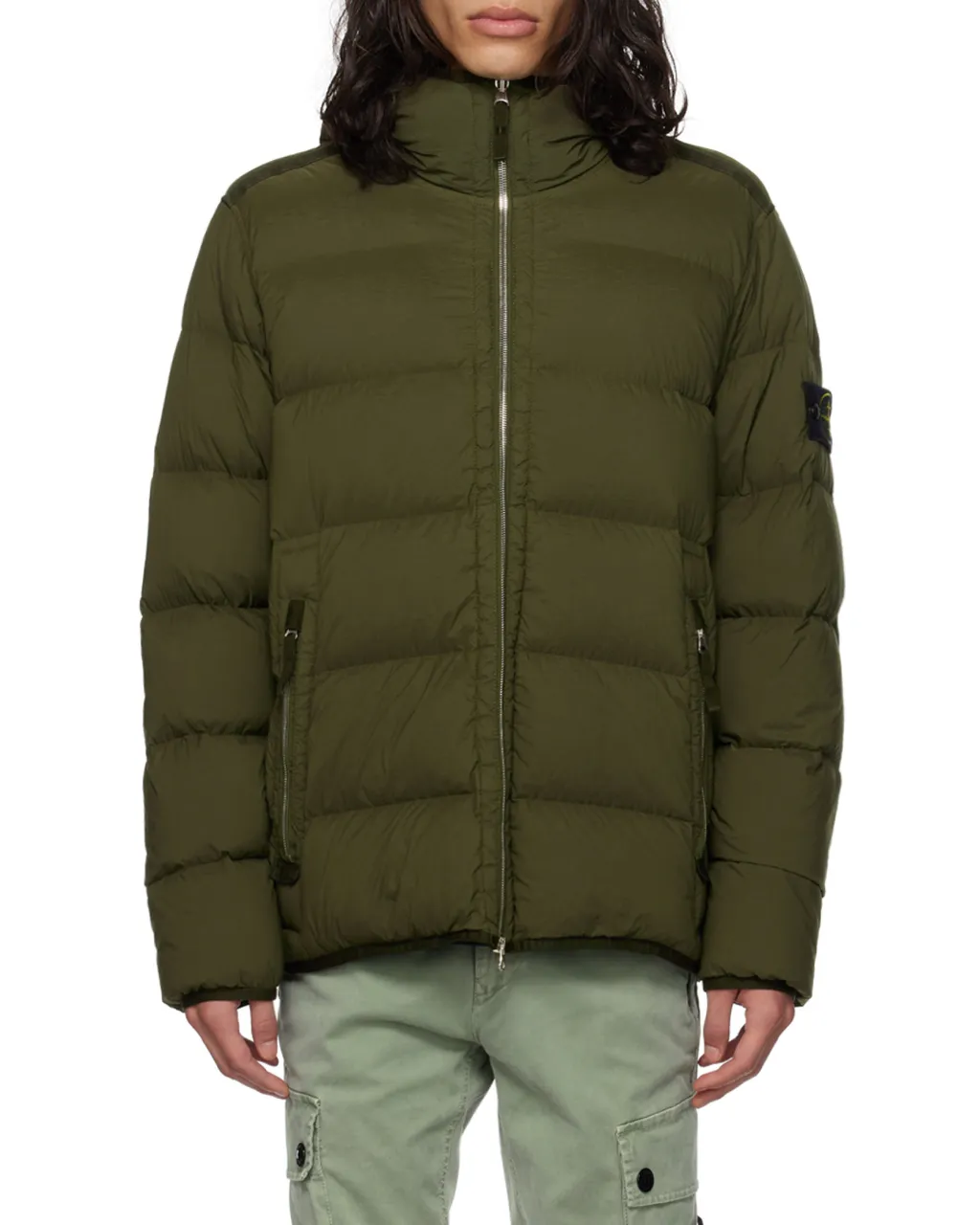 Compass Patch Zip-Up Puffer Jacket
