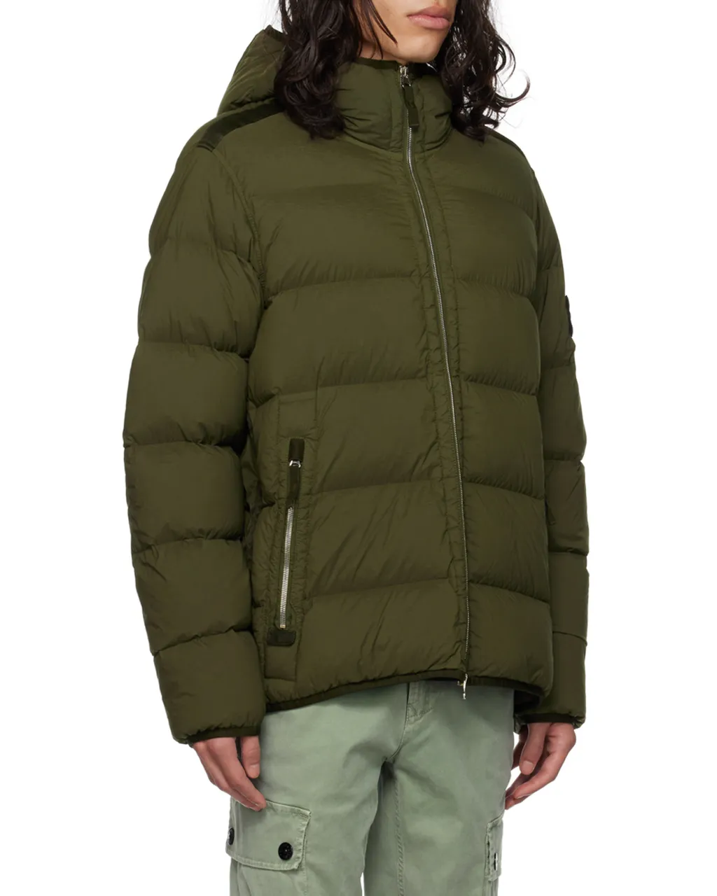 Compass Patch Zip-Up Puffer Jacket