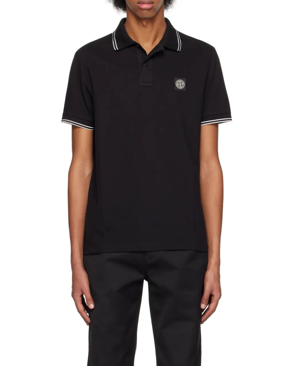 Logo Patch Short-Sleeved Polo Shirt