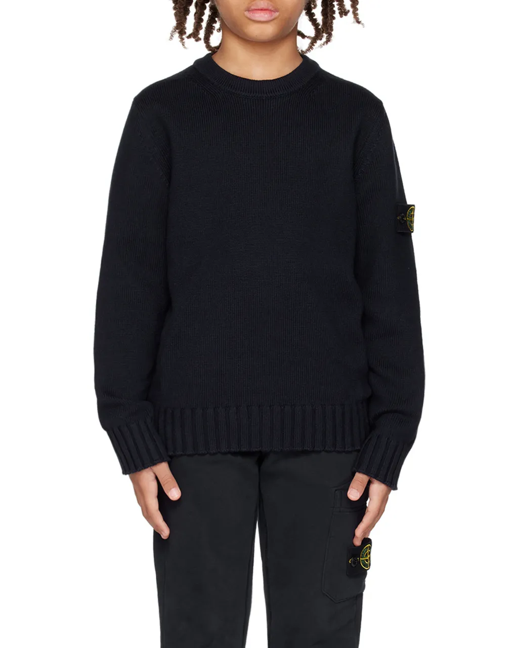Junior Logo Patch Crewneck Jumper