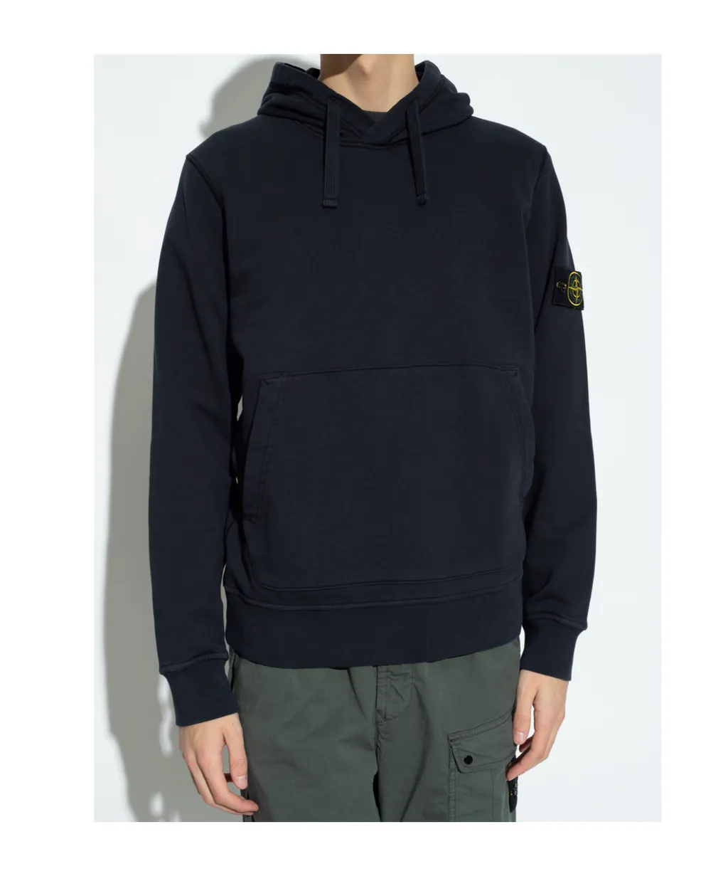 Logo Patch Drawstring Hoodie