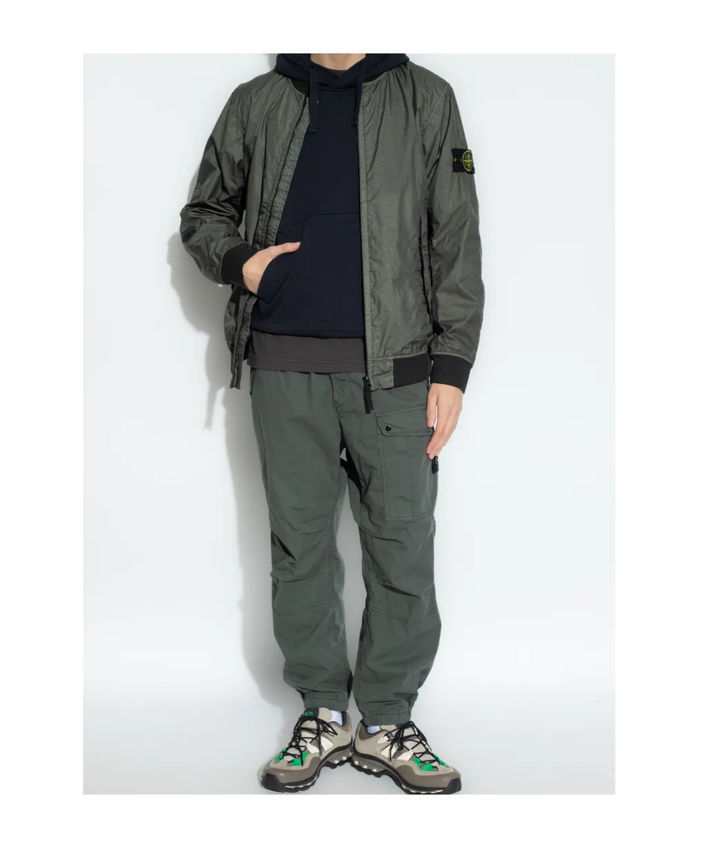Logo Patch Drawstring Hoodie