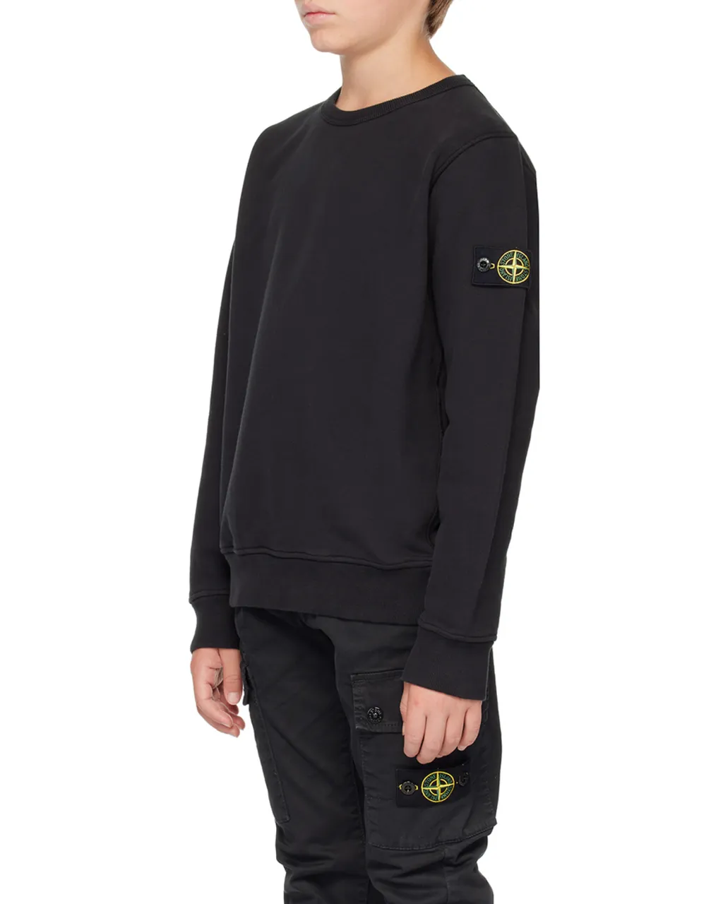 Junior Logo Patch Crewneck Sweatshirt
